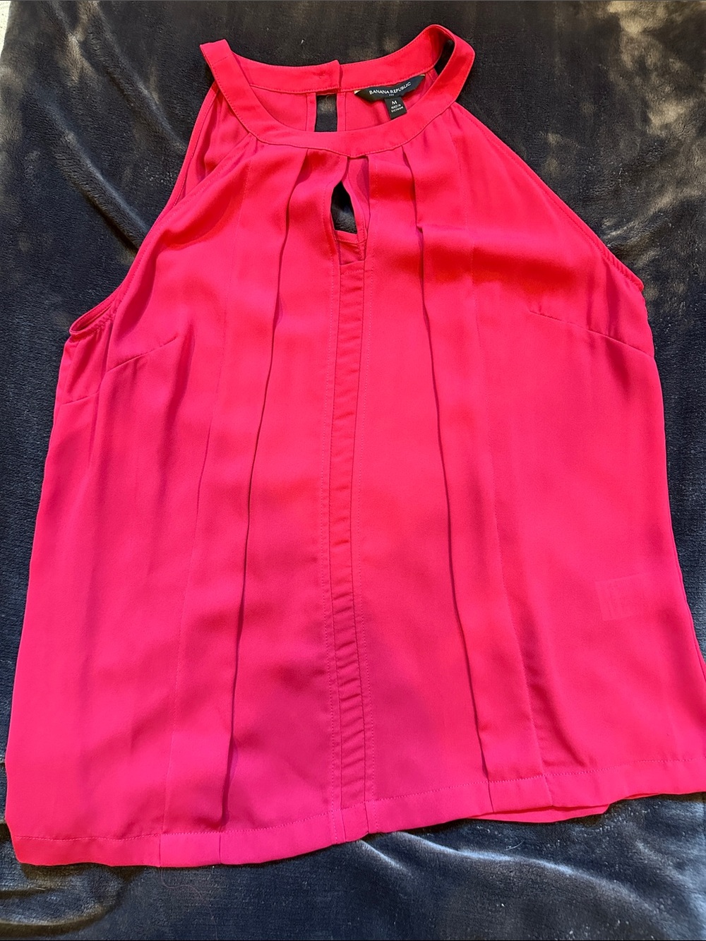 Banana Republic Factory Fuchsia Halter Pleat-Front Camisole